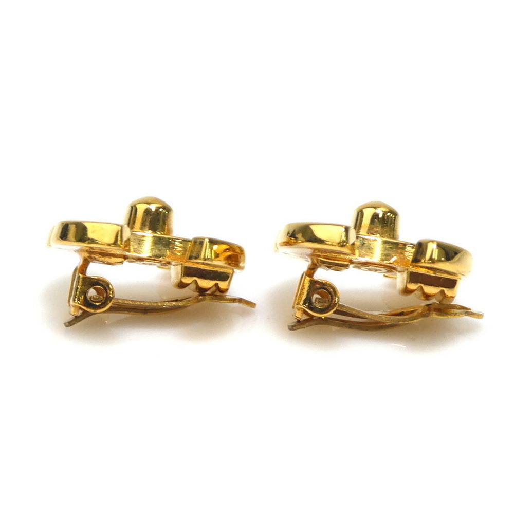 CHANEL Authentic Gold Logo Earrings - Picture 2 of 5